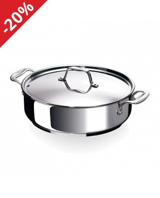 Cratita cu manere laterale si capac, inox, 5.1 L, 28 cm, Chef - BEKA